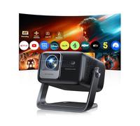 4K Projector with Google TV, 1200 ANSI Native 1080P 4K Decode Home Cinema Projector Smart Short Throw with 360 Stand, 30W Speaker, AI Auto Focus, 6D Keystone, HDR10 Projectors for Bedroom, Outdoor