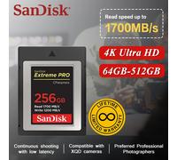 4K RAW Type B CFexpress Card for Canon Nikon Camera Max 1700Mb/s SanDisk CF Memory Card 64GB 128GB 256GB 512GB Video CFE Card
