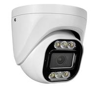 4K Security Audio Dome Camera 8MP (2160P) Smart Dual Light PoE Turret AI Human Detection 2.8mm 106° Wide Angle Lens Color Night Vision Built-in Mic IP67 Waterproof Compatible with Hikvision Dahua NVR
