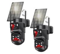 4K Security Camera Outdoor Wireless Solar Powered, 360° PTZ 5GHz/2.4GHz WiFi Cameras for Home Security with 5X Zoom, PIR Motion Detection, Auto Tracking, Siren, Color Night Vision, 2-Way Talk, IP66