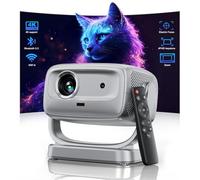 4K Smart Projector Native 1080P 1800 ANSI,Auto Focus,5G WiFi,Bluetooth 5.2,Built-in Apps,Portable Outdoor Movie Projector Compatible with iPhone/Android, Zoom&Keystone Correction,180° Adjustable Stand