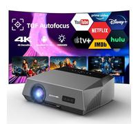4K Smart Projector with Google TV Netflix Certified,1800ANSI Daylight Use,Dolby Audio,ToF CMOS Auto Focus,WiFi6,Bluetooth,HDMI ARC,NFC,Ultra HD Projector for Home Cinema Outdoor Movie Gaming Bedroom