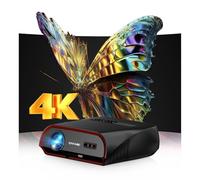 4K Smart Projector with HDR WiFi6 Bluetooth,1580 High Brightness Android TV Daytime Home Theater Projector NFC Cast 6D Keystone LAN HDMI USB, Massive Apps for Outdoor Movie, Golf Simulator, Business