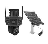 4K Solar Security Cameras Wireless Outdoor, 4K Security Cameras 4G 8MP HD Solar Power Dual Lens, AI Human Tracking Rael Time Alerts Outside Surveillance Camera for Home
