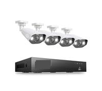 4K Super HD PoE Video Surveillance System 8CH H.265+ NVR Kit Ip67 Bullet Weatherproof IP Cameras Ourdoor Security CCTV Set(2T,8CH NVR 4Cameras)