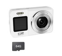 4K UHD 64MP Double Screen Digital Camera with 18X Compact Portable Design for Students Teens Beginners Compacts Student Camera