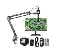 4K UHD Industrial Microscope,HDM/I TYPE-C 1/1.8"imx678 Sensor Camera,150X C Mount Lens,Upgrade The Clamp Bracket(4K Full Sets)