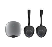 4K UHD Wireless Transmitter Receiver for Screen Mirroring Laptop/PC/Phone to TV/Projector/Monitor. 30m Range, No Wi-Fi, Plug & Play. Compatible with HDMI, Teams, Zoom, Webex (w/2 Pods)