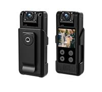4K Ultra HD Body Camera Professional, Body Worn Camera Body Cam with 180° Rotating Lens IR Cut Auto Night Vision, 256GB Body Worn Camcorder, for Civilians, Police