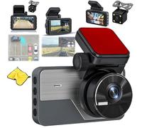 4k Ultra HD Car Dashcam with Night Vision, 4K+2K Dual Dash Cam Front and Rear with WiFi Mobile App Connectivity 24-Hour Parking Monitoring, Loop Recording, Emergency Video Lock (4K)