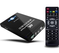 4K Ultra HD Media Player & HDD Enclosure 2-in-1 - Play H.265/HEVC H.264/AVC MP4 MKV Videos MP3 Music JPG Photos, 4K HDMI, Analog AV Etc,Supports 2"/2.5"/3" SATA HDDs with USB/SD Card Expansion
