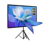 4K Ultra Portable Projector with Tripod & Carry Bag, Foldable Mini Movie Screen for Camping, Outdoor Parties, Home Theater, Compact Design, Easy Setup