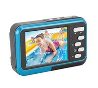 4K Underwater Camera, 11FT Water Resistant Anti Shake Camera, 48MP Auto Focus Dual Screen Selfie Underwater Camera, 16X Digital Zoom, for Snorkeling Diving (Blue)