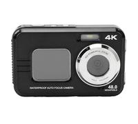 4K Underwater Camera, 11FT Water Resistant Anti Shake Camera, 48MP Auto Focus Underwater Action Camera with Dual Screen, 16X Digital Zoom, for Snorkeling Diving (Black)