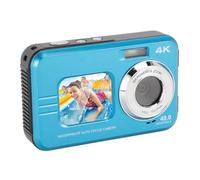 4K Underwater Camera, 48MP Autofocus 11FT Water Proof Camera with HD IPS Dual Screens, 16X Zoom Selfie Floatable Digital Camera with 700mAh Battery for Snorkeling Diving (Blue)