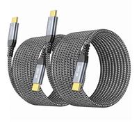 4K USB-C Monitor Cable [3M, 2-Pack], UHD USB C Video Cable, 100W PD Charging, HDR Type C Display, Data Transfer Cord for Dell/LG, ARZOPA/MNN/KYY Portable Monitor, External Second Screen Extender