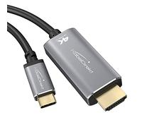 4K USB C to HDMI adapter cable with break-proof full-metal connectors - 2m (transmits 4K video/60Hz from notebooks/smartphones to large screens - USB 3.1, Type C, Thunderbolt 3) by CableDirect