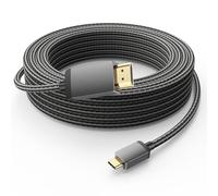 4K USB C to HDMI Cable 30FT, High Speed Long Type-C to HDMI Cord-Braided, Thunderbolt 3/4/5 Compatible for PC, Monitor, TV, Projector, Galaxy S8 to S23, iPhone 15/16, MacBook, iPad Pro, Dell XPS