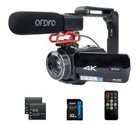 4K Video Camera Camcorder Ordro 4K Ultra HD Camcorder w/10X Optical Zoom&120X Intelligent Zoom, WiFi Vlogging Digital Cameras with 32GB SD Card & Microphone, Holder and 2 Batteries