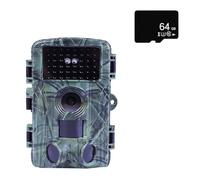 4K Video Hunting Shooting Wildlife Trail Camera Waterproof 60MP 30MP WIFI Live Stream Night Vision Outdoor Photo Trap Camera(With 64GB card)