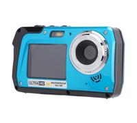 4K Waterproof Camera, Underwater Camera Selfie 56MP 16X Digital Zoom, Digital Camera Fill Light 10FT Underwater Camera for Snorkeling Kids with Battery