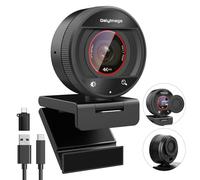 4K Webcam for streaming 1080P@60FPS Web Cam Dual Noise Cancelling Mics 4K Web Camera with Privacy Cover/8X Digital Zoom, 78°FOV， USB Webcam Plug&Play for Video Calls/Meetings/Streaming/Zoom/Teams