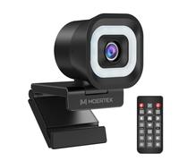 4K Webcam with 5-Level LED Light, 12MP Camera, USB Webcam with Dual Noise-canceling Microphones, PDAF Fast Auto Focus, Remote Control, 360° Rotation, Perfect for Live streaming, Online Meeting