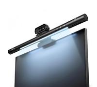 4K Webcam with Microphone and Speaker, 4-in-1 All-in-One UHD Camera with Integrated Fill Light Bar, Dual Hi-Fi Speakers, HDR Auto Light Correction, Privacy Cover, for Computer Monitor & Standing Desk