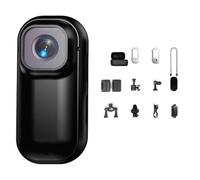 4K WiFi Action Camera with Compact 9.6x6.8x3 cm ABS Design, Magnetic Mount for Sports Cycling and Travel Adventures, Black