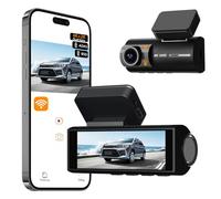4K WiFi Dash Cam For Cars,Front and Rear Camera Car DVR, Built in WiF App Control ADAS BSD With 3.16 inch Display, Night Vision,Parking Monitor Loop Recording G-Sensor Max 256GB