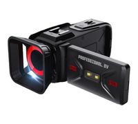 4K WiFi Handheld Digital Video Camera with 18x Zoom and 3-Inch HD Display, ABS Body and 2500mAh Battery for Students and Creative Projects, Black