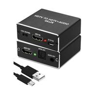 4K x 2K@30Hz HDM Audio Extractor, HDM to Optical Audio Converter Digital Audio Splitter Adapter 5.1CH 3.5mm Stereo Output for PS5 PS4 PS3 Blu-ray DVD STB Laptop