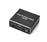 4K x 2K HDMI Audio Converter, HDMI Sound Extractor, HDMI to HDMI + Audio and SPDIF + 3.5mm Stereo Audio Output Adapter, HDMI Splitter Support PASS/2.0CH/5.1CH Audio Modes