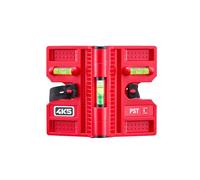 4K5 Magnetic Post Spirit Level, PST, 2 Horizental and 1 Vertical Level Levels, 4 Strong Magnets & 15° Click Lock for Posts, Pipes and Poles