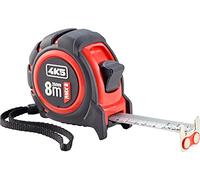 4K5 Magnetic Tape Measure 8M, RMX 8 Double Sided Printed, Automatic Tape Return, Movable End Hook for Indoor and Outdoor Measurement, Heavy Duty Rubberized Case