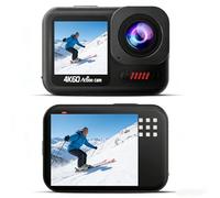 4K60FPS Action Camera Waterproof, 10M Bare Underwater Camera with 64GB Card, 8X Zoom Touch Screen Sports Camera,6-axis EIS 64MP Helmet Camera,Remote Control,Distortion Correction 2 * 1350mAh.