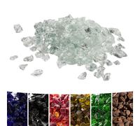 Teamson Home 1/2'' Reflective Fire Glass 9lb/4kg Bag Clear, White