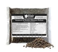 (4kg, Polythene Bag) Natural & Organic Seaweed & Chicken Poultry Manure Mix Plant Fertiliser Pellets