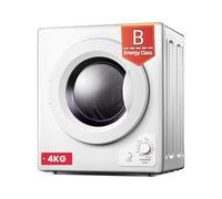 4KG Small Vented Dryer with Sensor Dry, FOHERE 1200W Compact Tumble Dryer with Stainless Steel Tub, Control Panel Downside Easy Control for 5 Automatic Drying Modes, White