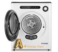 4KG Vented Tumble Dryer, 1200W Smart Dryer, 5 Drying Modes and Smart Automatic Drying, with Temperature and Humidity Sensor, Overheat Protection for Apartment, RVs, White