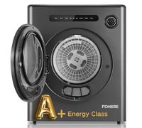 4KG Vented Tumble Dryer, 1200W Smart Dryer, 5 Drying Modes and Smart Automatic Drying, with Temperature and Humidity Sensor, Overheat Protection for Apartment, RVs, Black