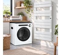 4kg Vented Tumble Dryer & Electric Towel Radiator Set, White | 1200W Smart Dryer, 5 Preset Modes, 120 min Timer, Double Temp Control | 10 Bar Towel Rail, 600 x 1010 mm, 6 Preset