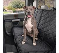 4Knines Regular Fitted Split Rear Seat Waterproof Non-Slip Cover, Black | Heavy-duty split design fits 60/40 and 50/50 fold-down seats. No Hammock. K9-Shield waterproof layer. Non-slip backing.