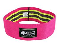 4KOR Fitness Hip Band by - Resistance Loop Circle Perfect for Dynamic Warm-Ups and Activating Hips and Glutes (Pink/Grippy, Medium)