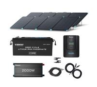 4Kwh Portable Home Backup System 800W portable solar panel 12V 300Ah Lithium Battery 2000W pure sine wave invterter - Default Title