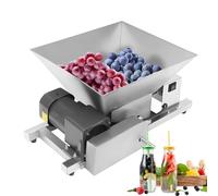 4L Electric Fruit Grinding Machine, Stainless Steel Apple Wine Crusher Grinder, 20kg/h Output, for Bread and Brown Sugar Vegetable