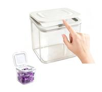 4L Laundry Pods Container with Press-and-Pop Lid, Large Capacity Dishwasher Washing Powder Container, Automatic Pop-Up, Sealed Detergent Storage, for Laundry Room, Bathroom, Kitchen Organisation