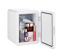 4L Mini Fridge For Skincare Products Portable Makeup Refrigerator Dual-Use Electric Cool Box Beverage Cooler & Food Heater Warmer For Travel Car Office Use AC+DC Power Compatibility ( Color : White )