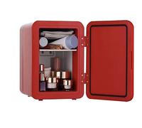 4L Mini Fridge For Skincare Products Portable Makeup Refrigerator Dual-Use Electric Cool Box Beverage Cooler & Food Heater Warmer For Travel Car Office Use AC+DC Power Compatibility ( Color : Red )