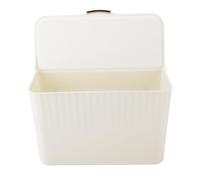 4L Wall Mounted Laundry Basket Dustproof Multifunction Wall Hanging Dirty Clothes Basket with Lid Laundry Basket Space Saving Self Adhesive Storage Basket for Cabinet Cupboards